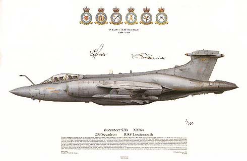 Sqn Print SP35 '25 Years of RAF Buccaneers' featuring XX894 208 Sqn RAF Lossiemouth